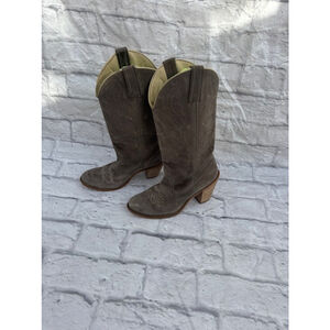 Women's Acme Western‎ Cowboy Boots, Gray, Size 5 1/2 M